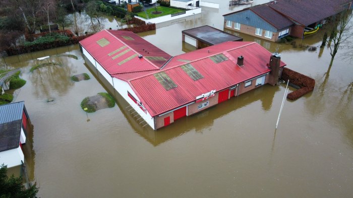 Emsstern im Hochwasser